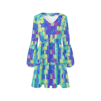 Bamboo Forest in Neon Polka Dots