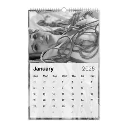 Monochrome Suzy Wylde’s Shibari Wall Calendar (2025)