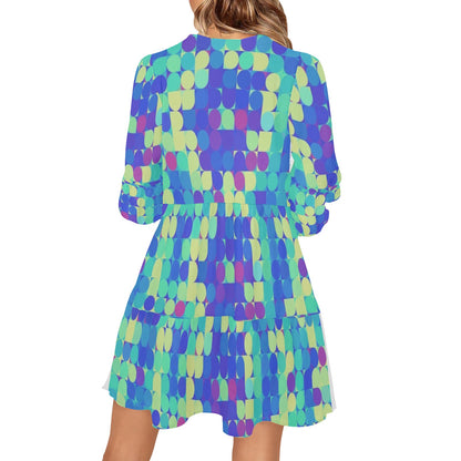 Bamboo Forest in Neon Polka Dots
