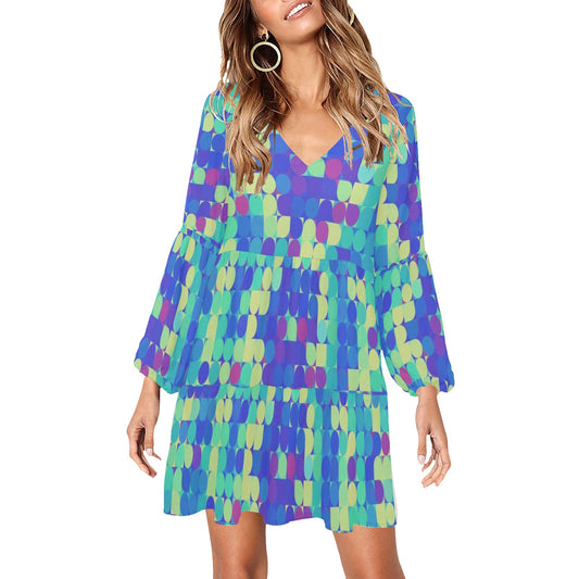 Bamboo Forest in Neon Polka Dots